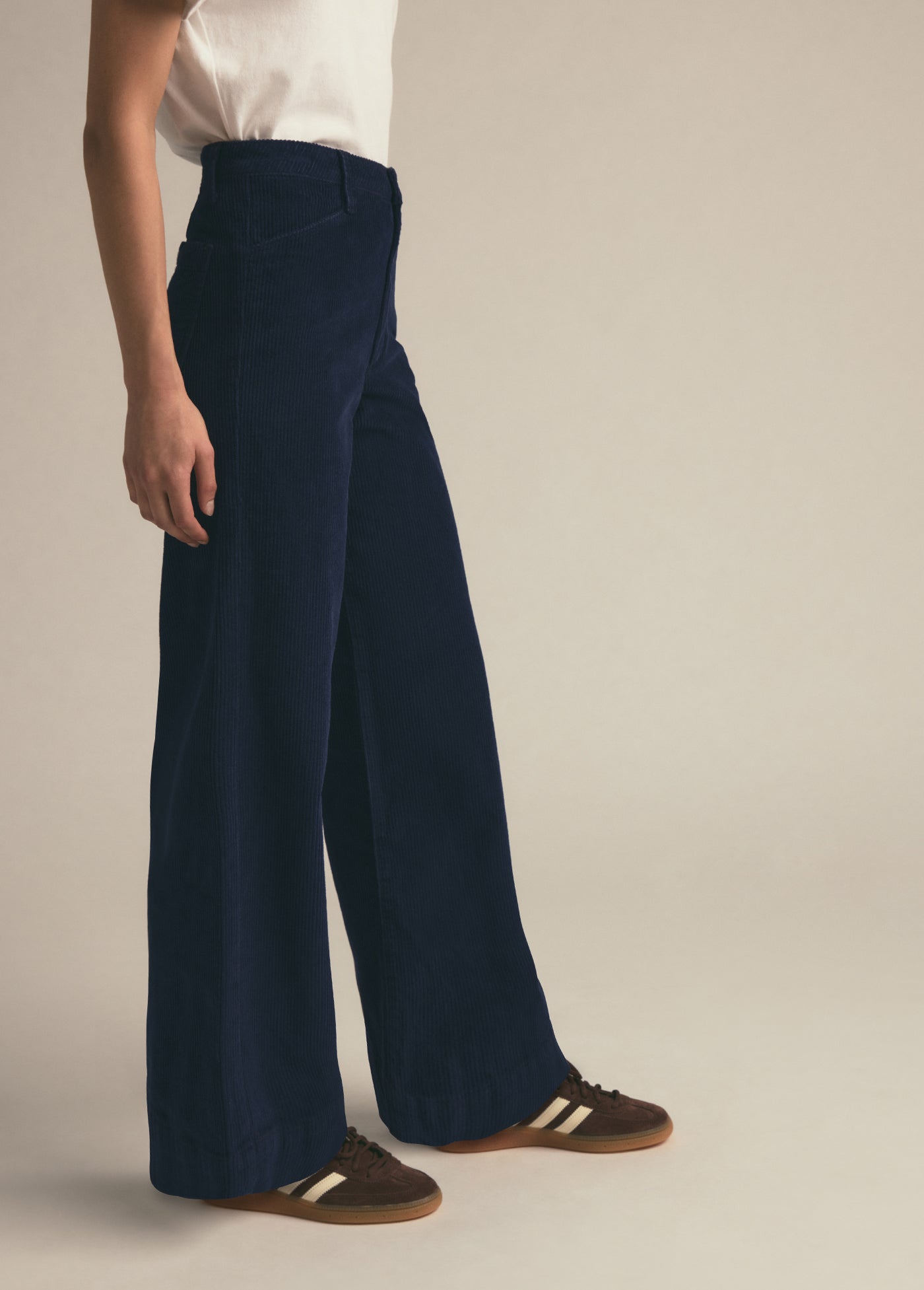 The Mischa Cord Wide Leg | Navy