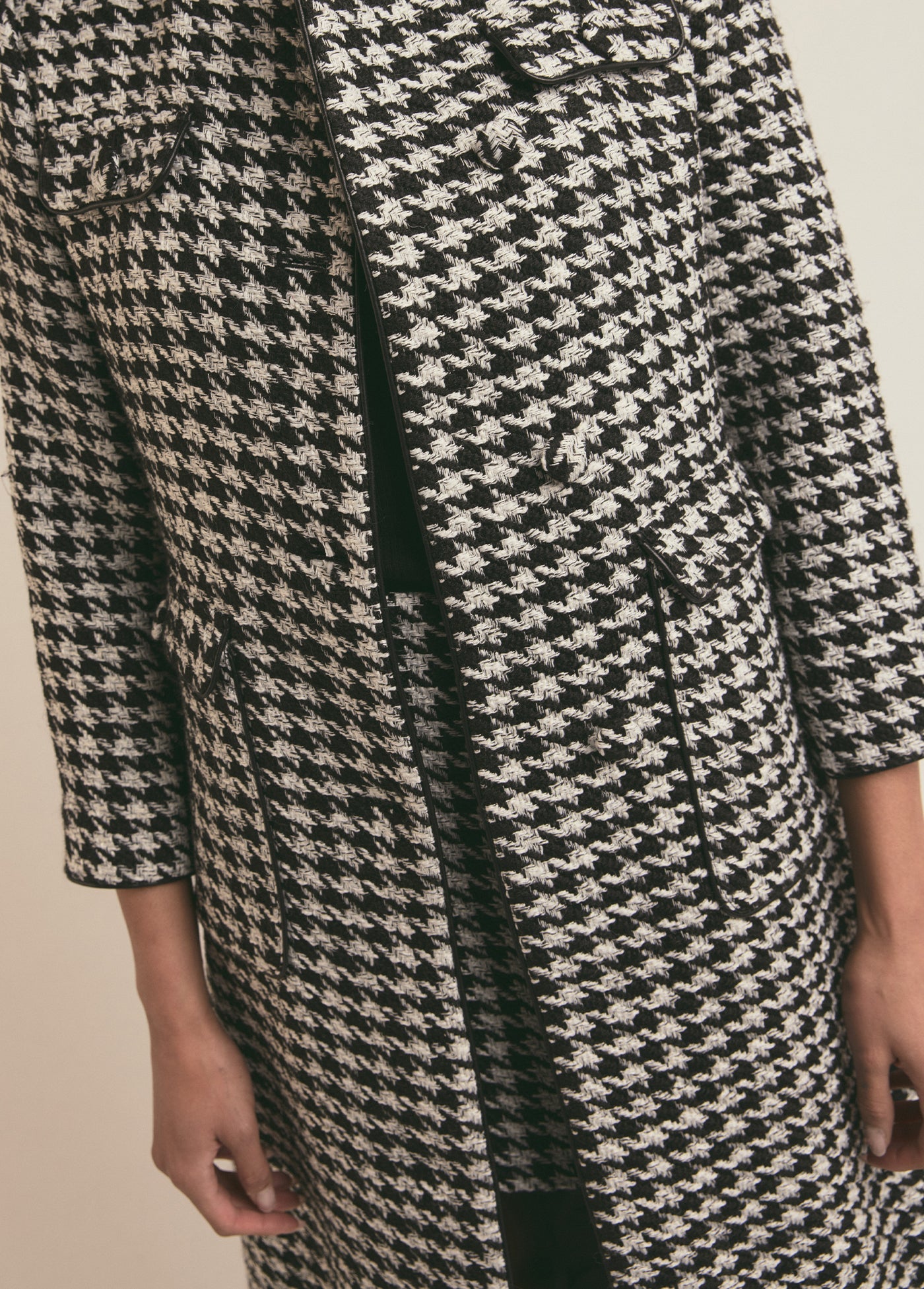 The Posh Coat | Black White Houndstooth