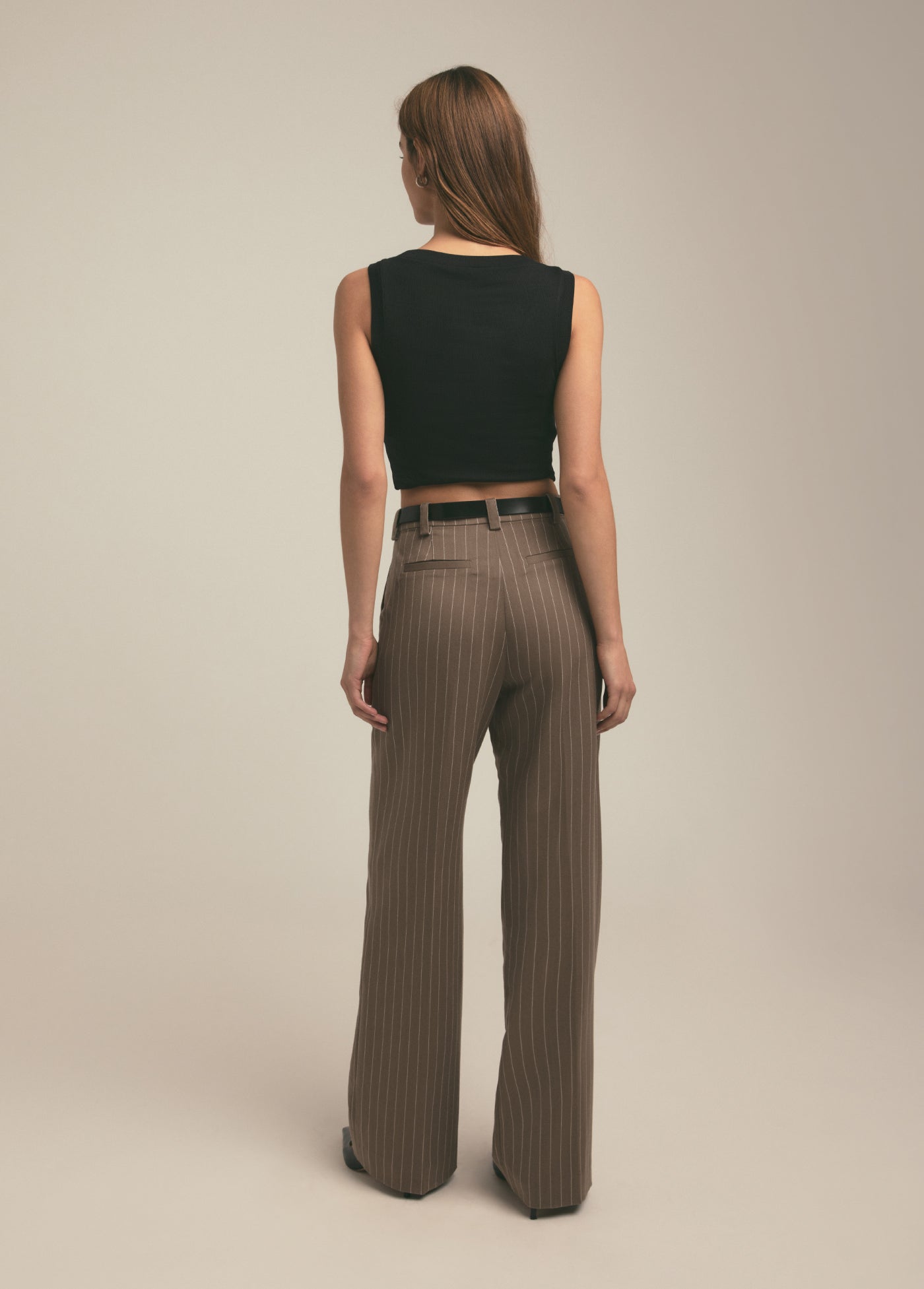The Low Favorite Pant | Macchiato Pinstripe