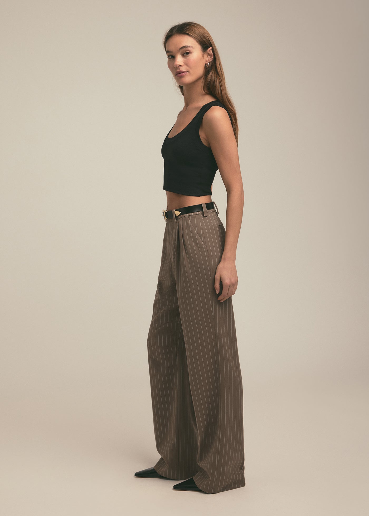 The Low Favorite Pant | Macchiato Pinstripe