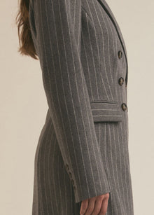 grey white pinstripe