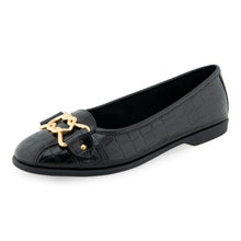 Bia | Black Croco Faux Leather