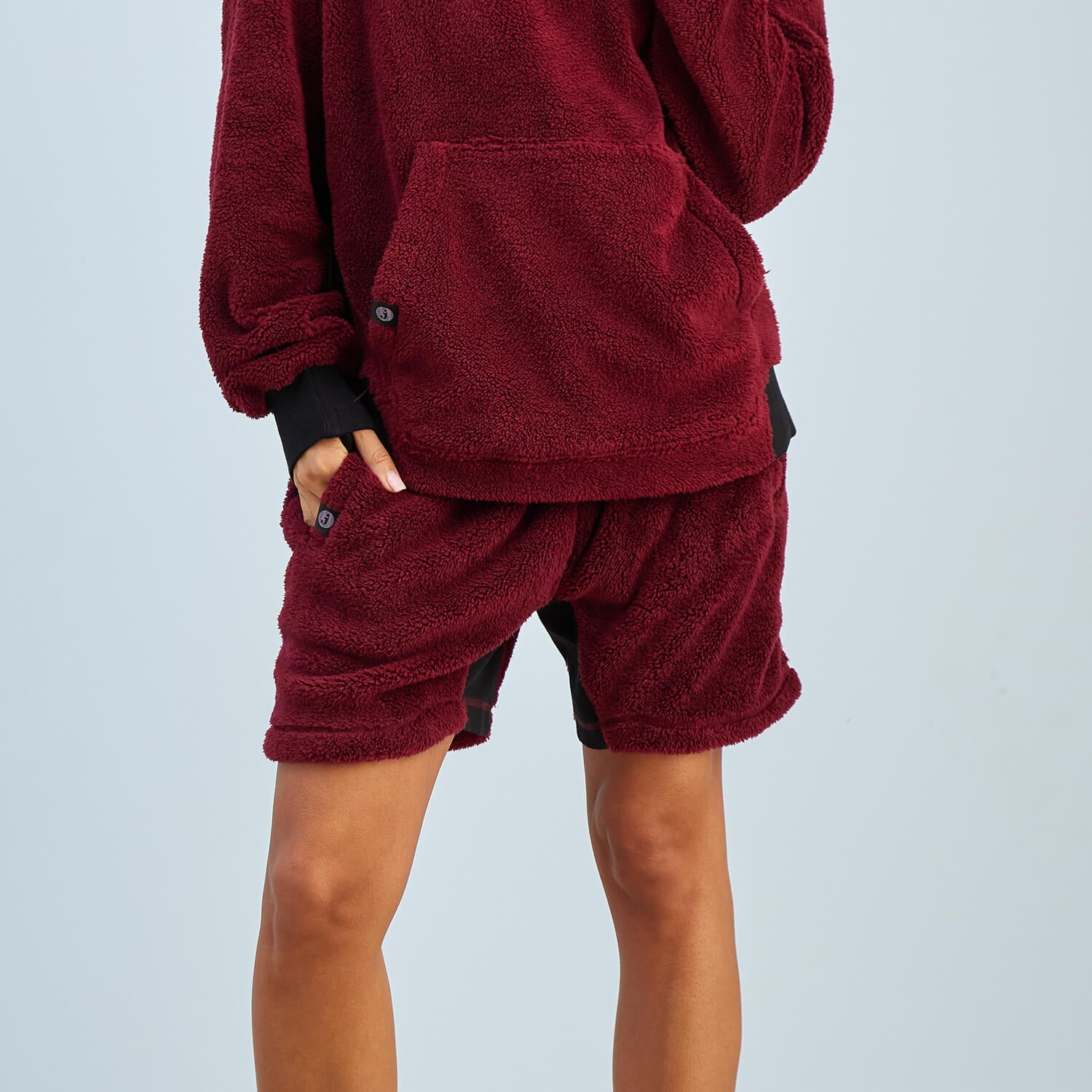 Sherpa Fleece Short | Cabernet