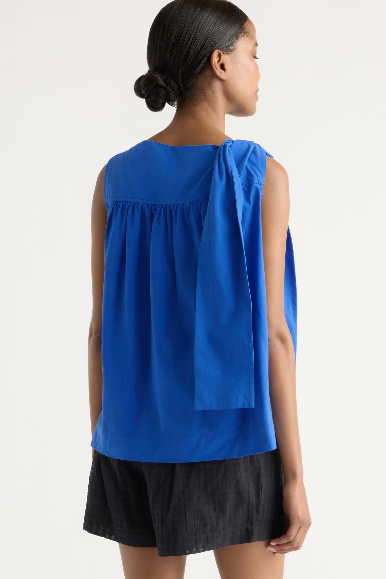 Isilda | Florence Tie-Shoulder Cotton Blouse in Size Extra Small