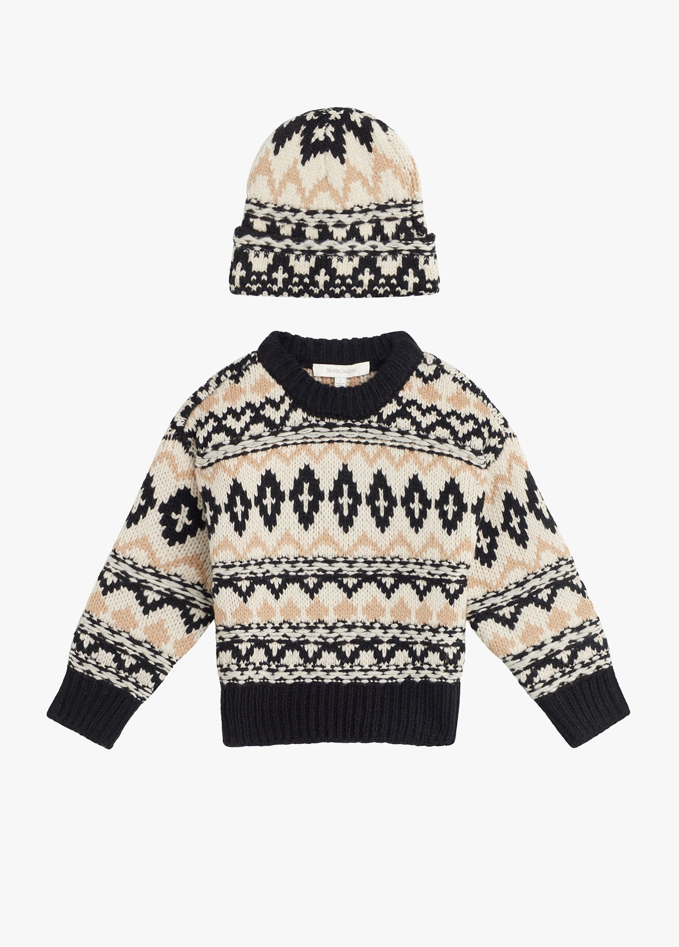 black tan fair isle