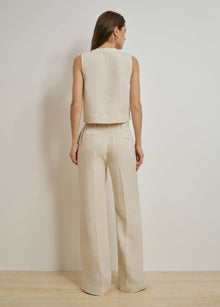 cream pinstripe