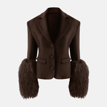 OW Collection FRANCES Wool Blazer Blazer 166 - Chocolate Brown