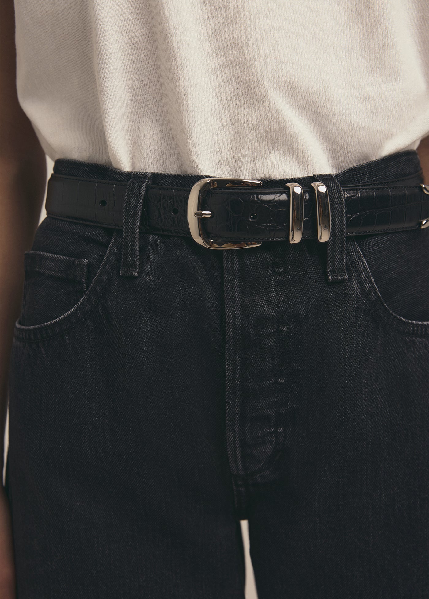 The Nikki Mid Rise Barrel | Asphalt