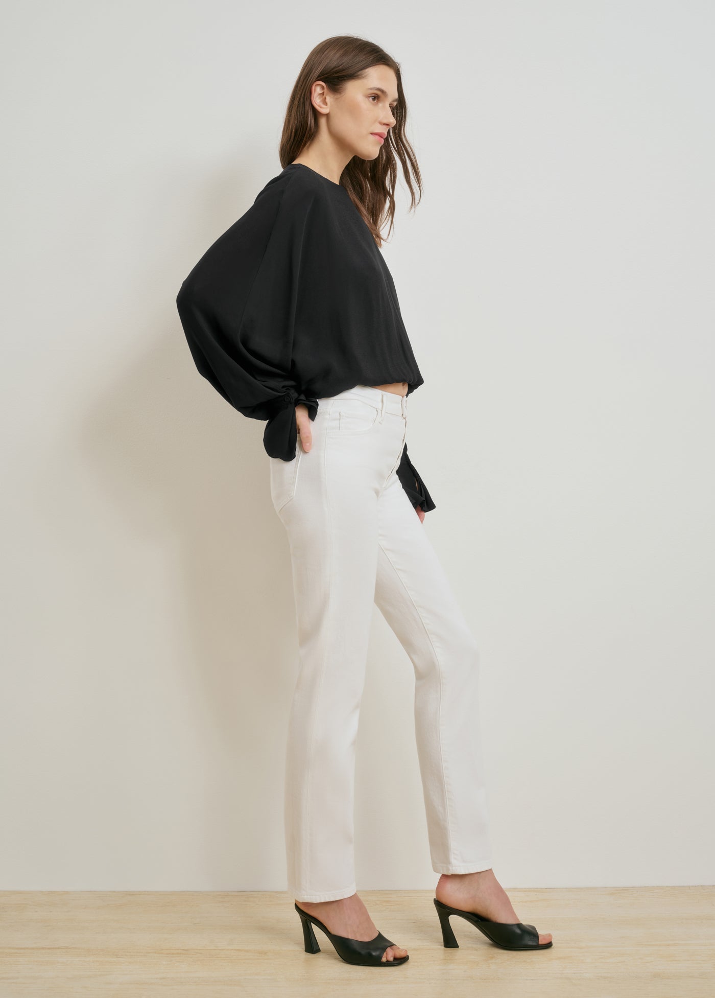 The Jen Mid Rise Slim Straight | Anchorage White