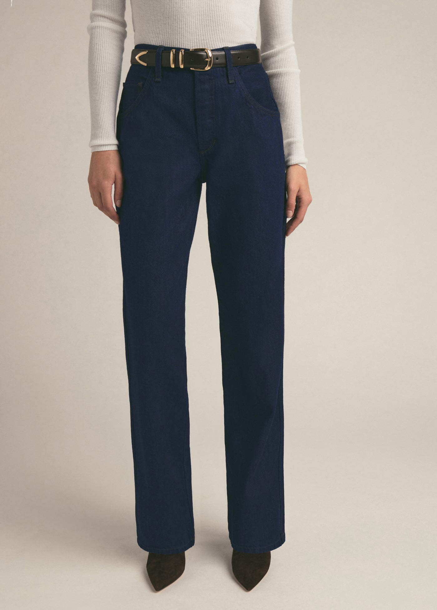 The Jennifer High Rise Loose Straight | Stout