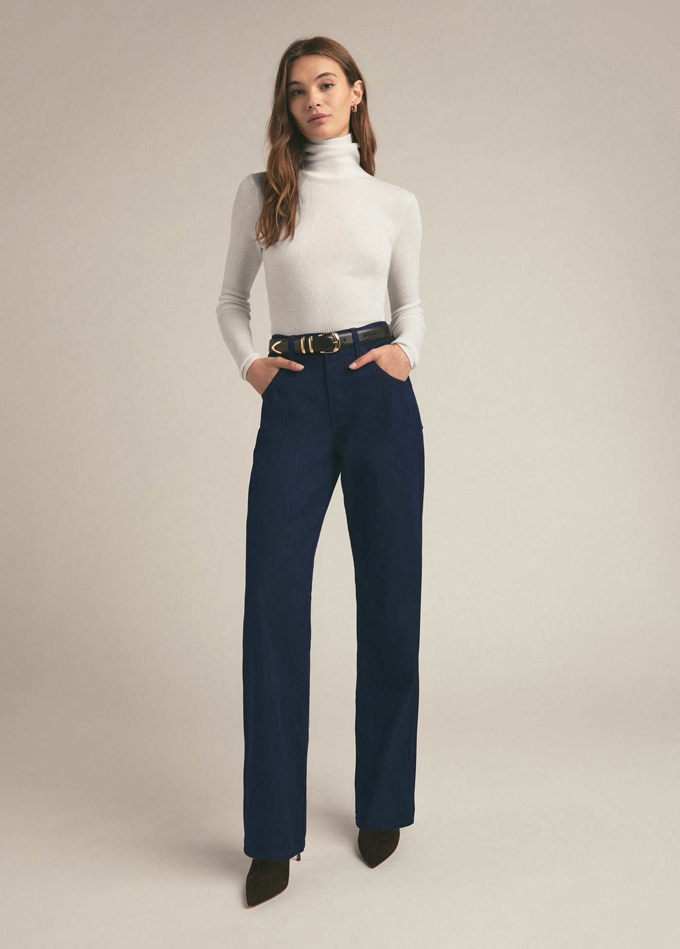 The Jennifer High Rise Loose Straight | Stout