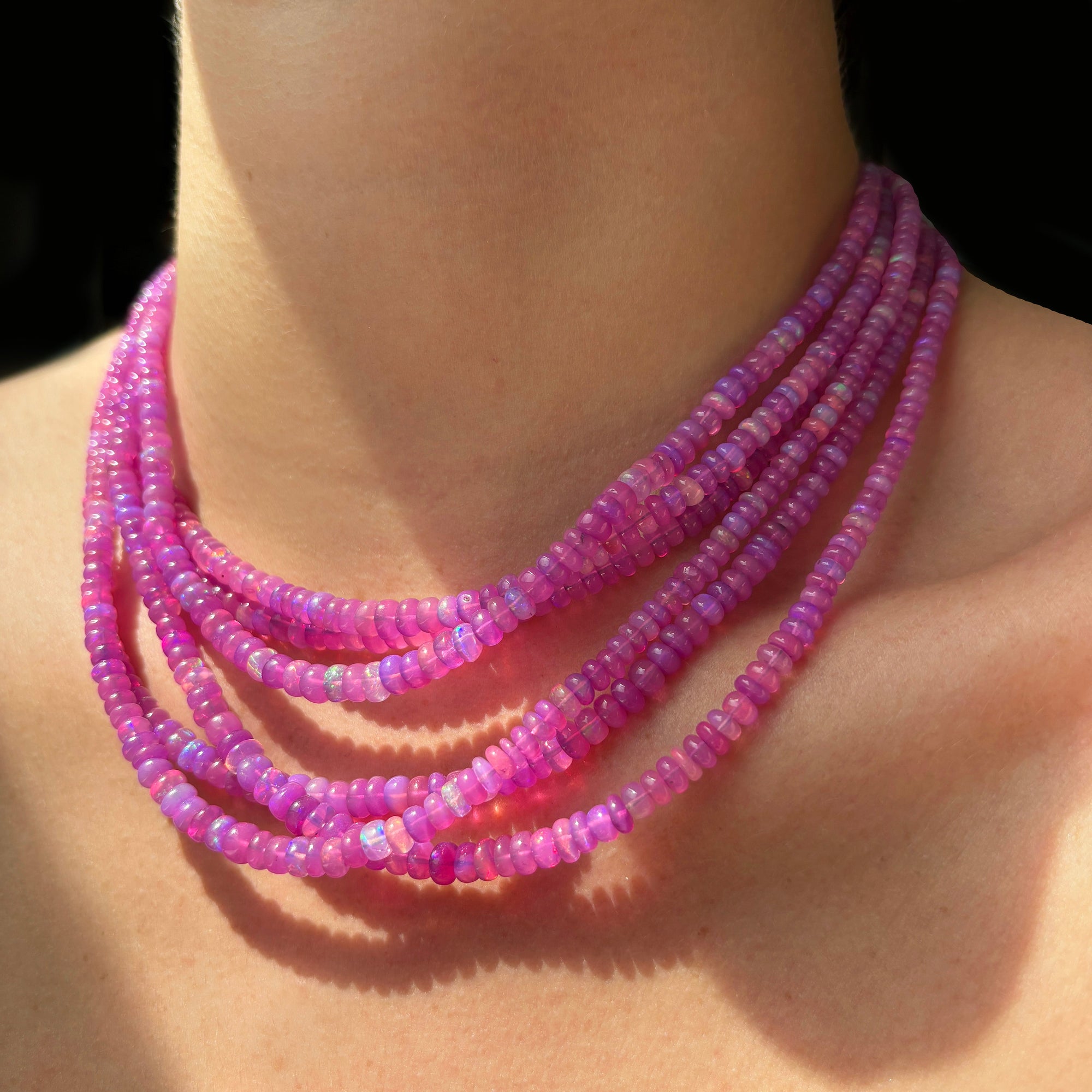 Fuchsia Opal Necklace