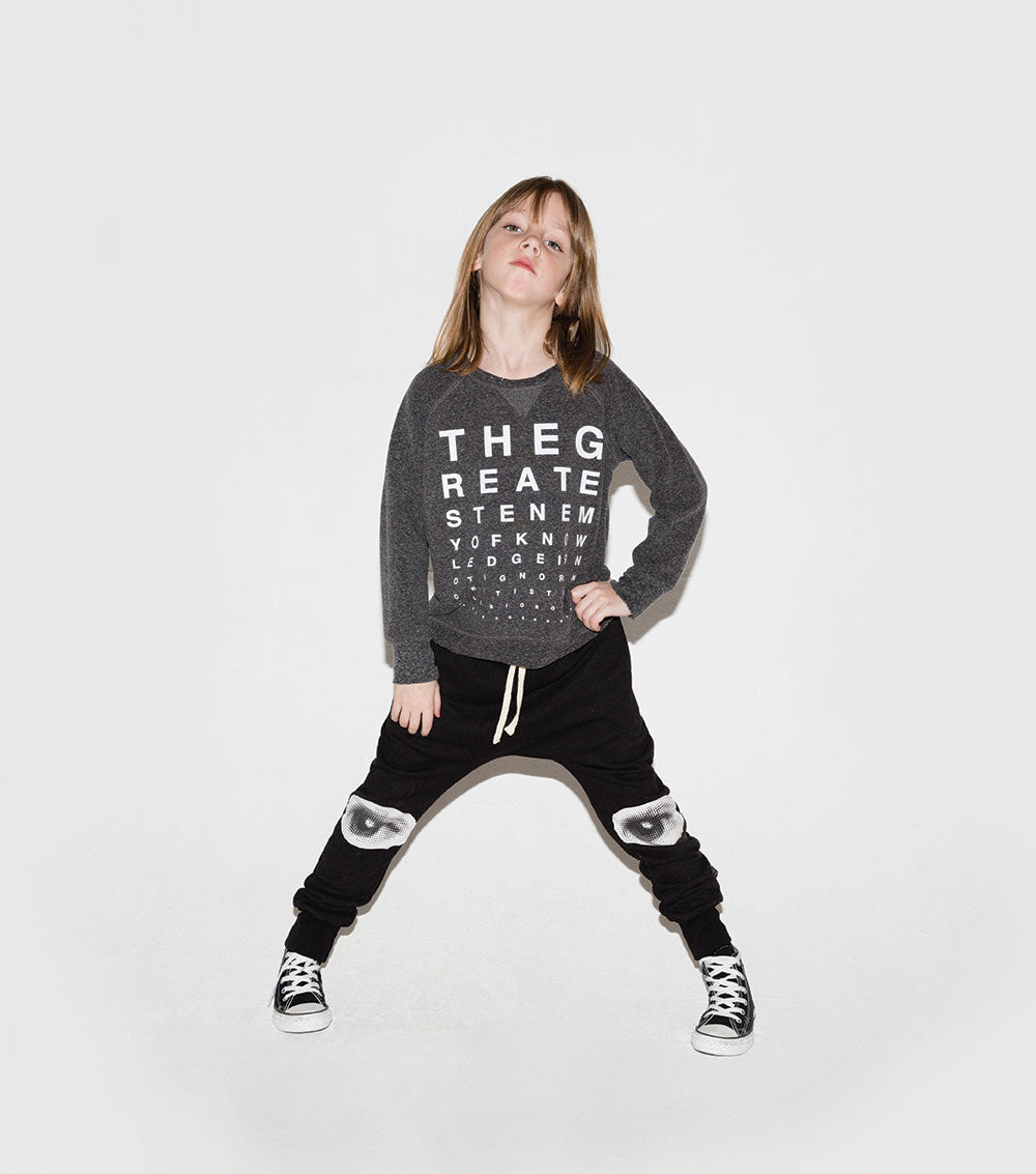 Kid | Vision Test Sweatshirt | Charcoal Grey