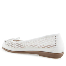 Bria Casual Flat | White Mesh Fabric