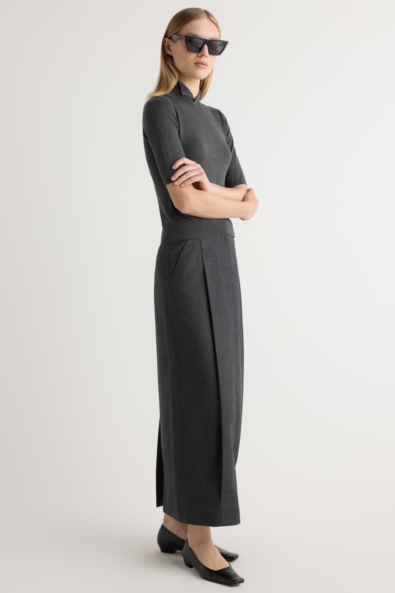Jess | Georgina Wool-Blend Wrap Skirt in Size Small