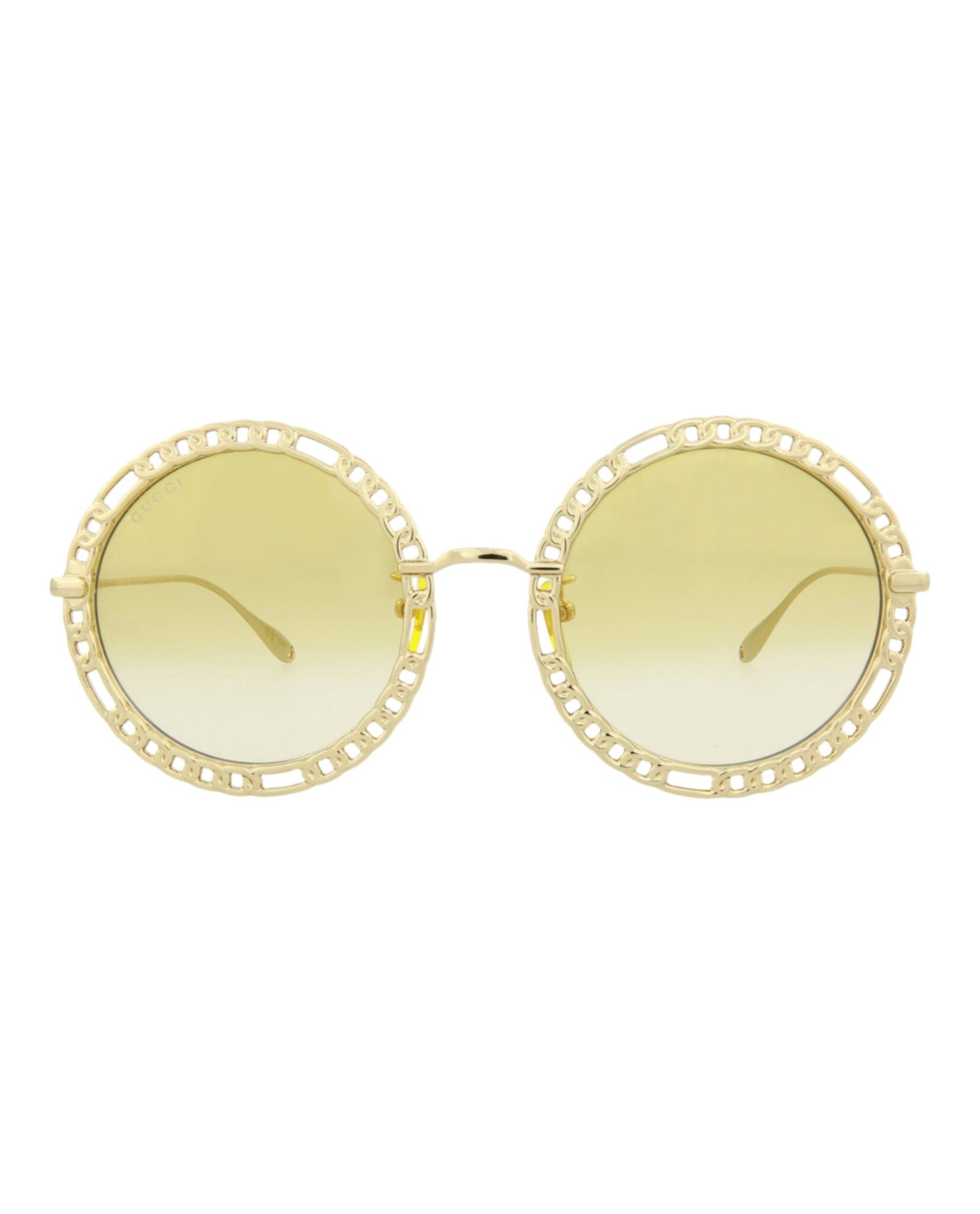 Gucci Round Metal Sunglasses | Gold