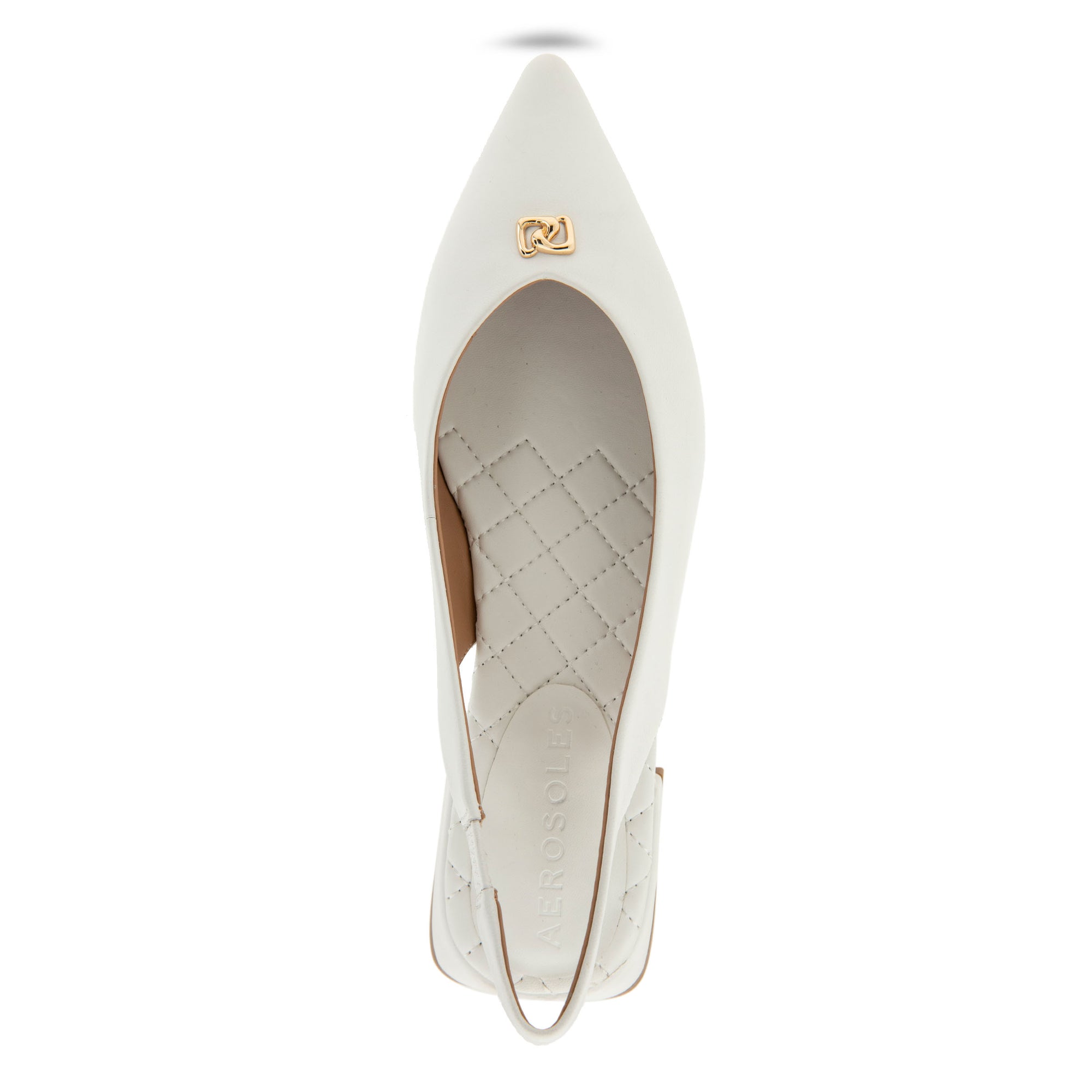 Nayana Dress Flat | Bright White Leather