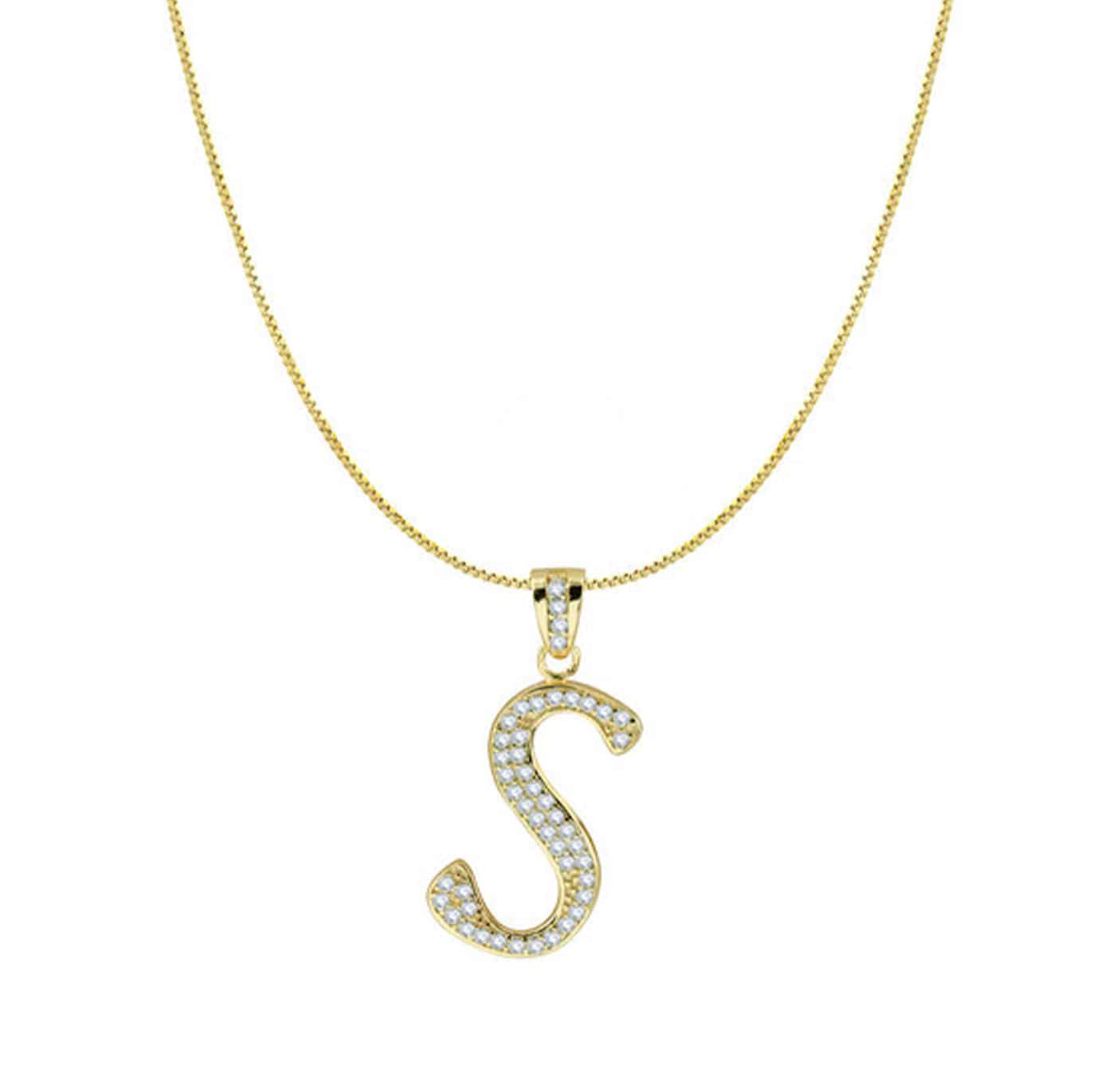 THE ICED OUT SCRIPT INITIAL NECKLACE - The M Jewelers