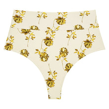 Full Coverage High Rise Bikini Bottom | Gold Filigree