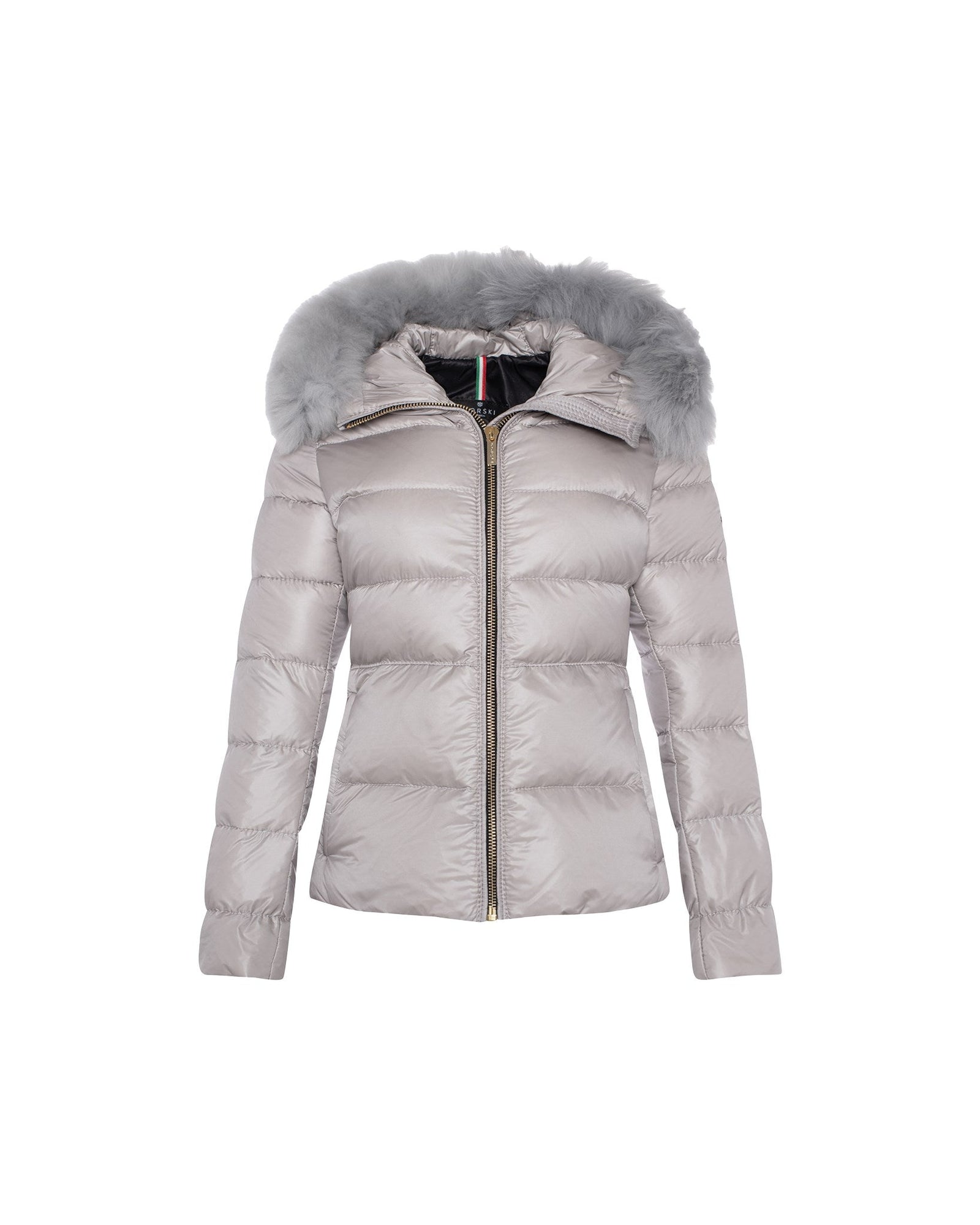 Après-Ski Jacket With Detachable Toscana Shearling Lamb Hood Trim | Gray/Gray (V3)