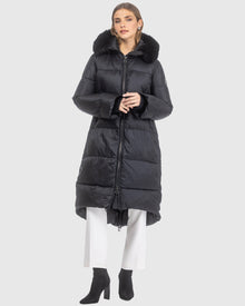 Après-Ski Jacket With Detachable Toscana Lamb Hood Trim | Black/Black (V11)