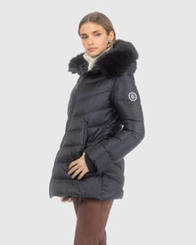 Après-Ski Jacket With Detachable Toscana Lamb Hood Trim | Black/Black (V7)