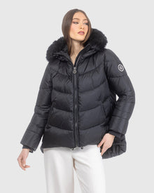 Après-Ski Jacket With Detachable Toscana Lamb Hood Trim | Black/Black (V10)