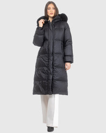 Après-Ski Jacket With Detachable Toscana Lamb Hood Trim | Black/Black (V18)