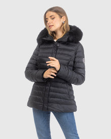 Après-Ski Jacket With Detachable Toscana Lamb Hood Trim | Black/Black (V2)