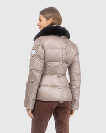 Après-Ski Jacket With Detachable Toscana Lamb Collar | Stone/Black