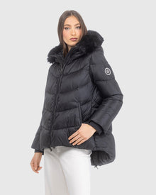 Après-Ski Jacket With Detachable Toscana Lamb Hood Trim | Black/Black (V10)