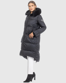 Après-Ski Jacket With Detachable Toscana Lamb Hood Trim | Black/Black (V11)