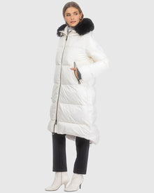 Après-Ski Jacket With Detachable Toscana Lamb Hood Trim | Ivory/Black (V5)
