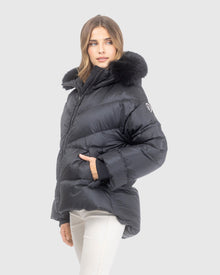 Après-Ski Jacket With Detachable Toscana Lamb Hood Trim | Black/Black (V12)