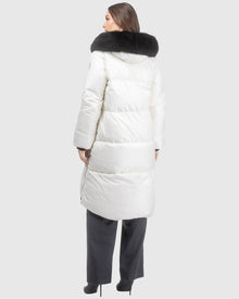 Après-Ski Jacket With Detachable Toscana Lamb Hood Trim | Ivory/Black (V6)