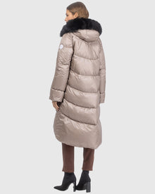 Après-Ski Jacket With Detachable Toscana Lamb Hood Trim | Stone/Black (V6)