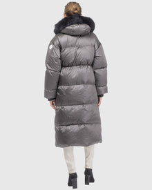 Après-Ski Jacket With Detachable Toscana Lamb Hood Trim | Greige/Black (V11)