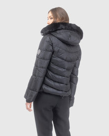 Après-Ski Jacket With Detachable Toscana Lamb Hood Trim | Black/Black (V6)