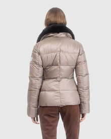 Après-Ski Jacket With Detachable Toscana Lamb Collar | Stone/Black