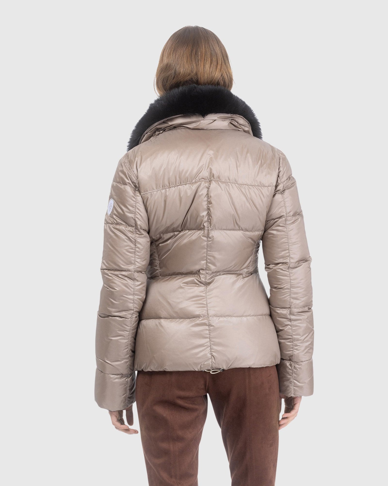 Après-Ski Jacket With Detachable Toscana Lamb Collar | Stone/Black