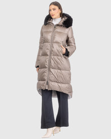 Après-Ski Jacket With Detachable Toscana Lamb Hood Trim | Stone/Black (V5)