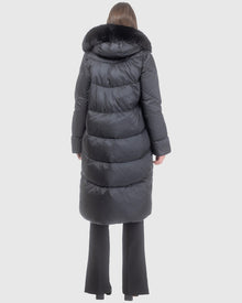 Après-Ski Jacket With Detachable Toscana Lamb Hood Trim | Black/Black (V17)