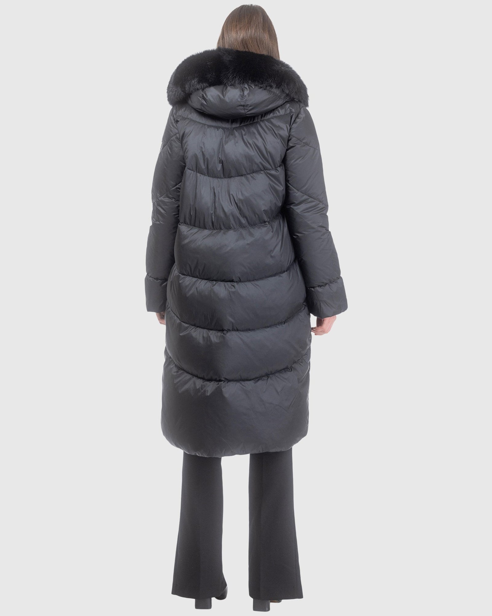 Après-Ski Jacket With Detachable Toscana Lamb Hood Trim | Black/Black (V17)