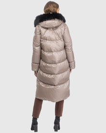 Après-Ski Jacket With Detachable Toscana Lamb Hood Trim | Stone/Black (V6)