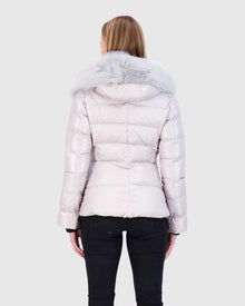 Après-Ski Jacket With Detachable Toscana Shearling Lamb Hood Trim | Gray/Gray (V3)