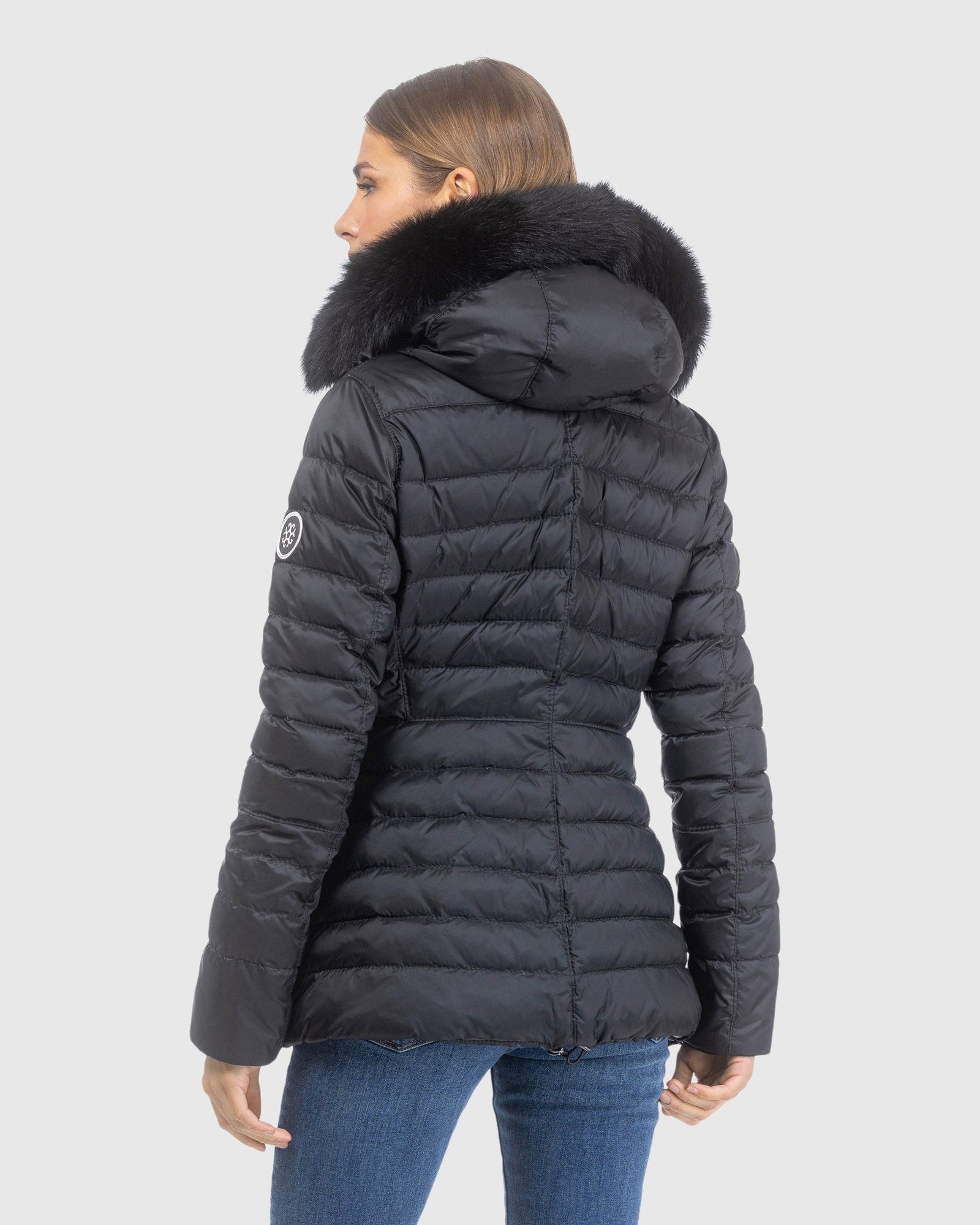 Après-Ski Jacket With Detachable Toscana Lamb Hood Trim | Black/Black (V2)