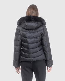 Après-Ski Jacket With Detachable Toscana Lamb Hood Trim | Black/Black (V6)