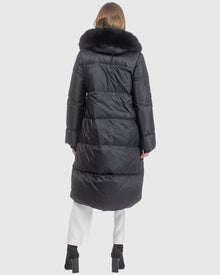 Après-Ski Jacket With Detachable Toscana Lamb Hood Trim | Black/Black (V11)