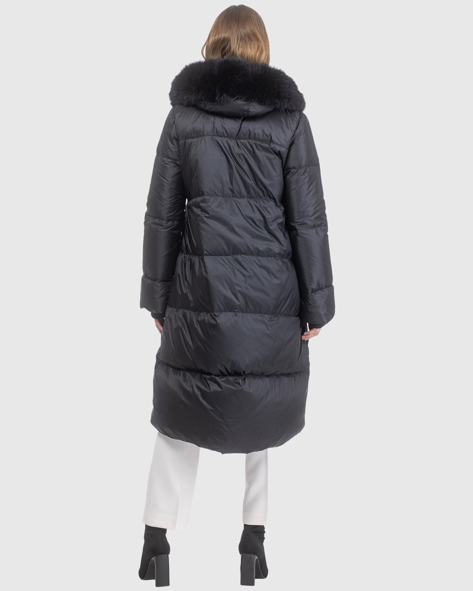 Après-Ski Jacket With Detachable Toscana Lamb Hood Trim | Black/Black (V11)