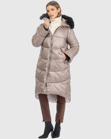 Après-Ski Jacket With Detachable Toscana Lamb Hood Trim | Stone/Black (V6)